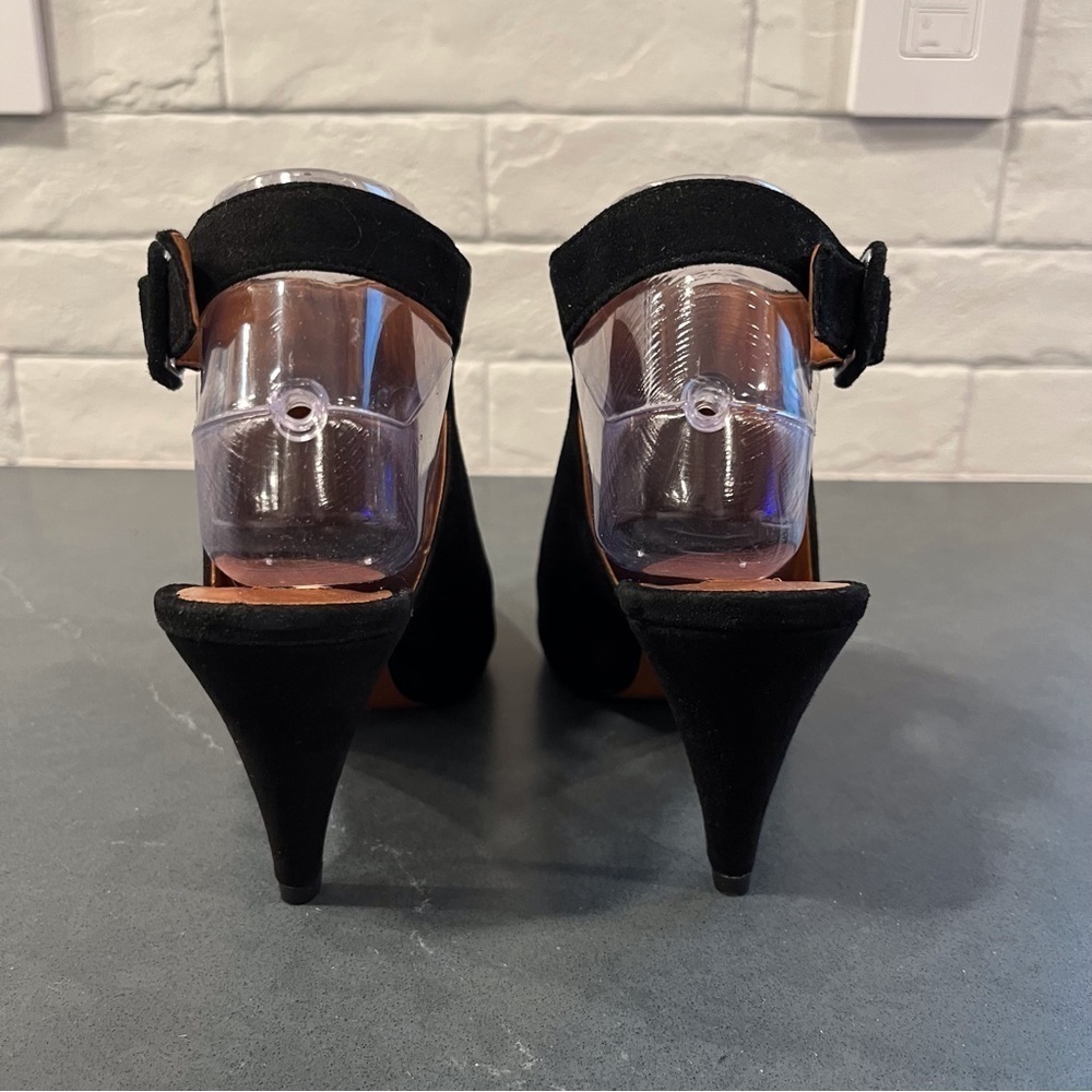 NEW Topshop sz 6.5 Jest black suede pointy heels - Picture 12 of 15